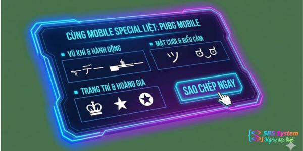 Bảng kí tự đặc biệt PUBG Mobile – Đẹp, Ngầu, Dùng Không Lỗi