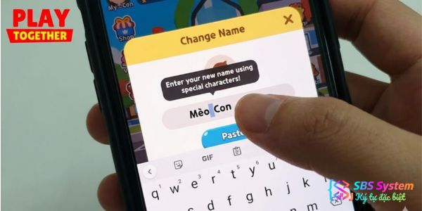 Cách dùng kí tự khoảng trống để đặt tên Play Together có dấu cách