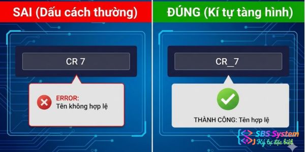 Lưu ý khi đặt kí tự đặc biệt FO4 để không bị lỗi “Tên không hợp lệ”